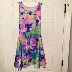 Justice Bright Multicolor Floral Dress